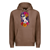 Chestnut sugar skull girl Premium Hoodie - RanaPortraitStore