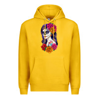 Lemon sugar skull girl Premium Hoodie - RanaPortraitStore