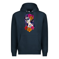 Navy sugar skull girl Premium Hoodie - RanaPortraitStore