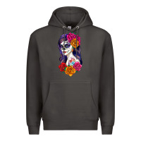 Smoke sugar skull girl Premium Hoodie - RanaPortraitStore