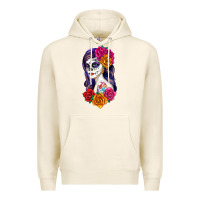 Tofu sugar skull girl Premium Hoodie - RanaPortraitStore