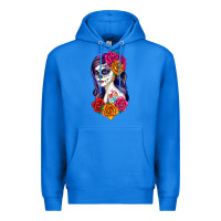 True Royal sugar skull girl Premium Hoodie - RanaPortraitStore