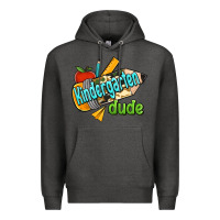 Charcoal Heather kindergarten grade dude Premium Hoodie - RanaPortraitStore