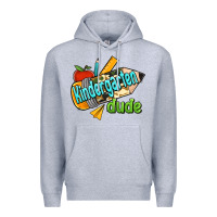 Heather Grey kindergarten grade dude Premium Hoodie - RanaPortraitStore