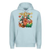 Blue Mist festive af christmas black man sneakers Premium Hoodie - RanaPortraitStore