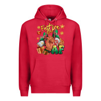 Cardinal festive af christmas black man sneakers Premium Hoodie - RanaPortraitStore