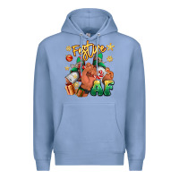 Colony Blue festive af christmas black man sneakers Premium Hoodie - RanaPortraitStore