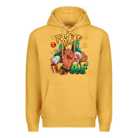 Mustard festive af christmas black man sneakers Premium Hoodie - RanaPortraitStore