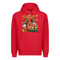 Red festive af christmas black man sneakers Premium Hoodie - RanaPortraitStore