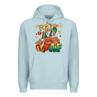 Blue Mist festive af christmas black kid sneakers Premium Hoodie - RanaPortraitStore