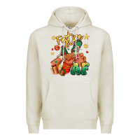Oatmeal Heather festive af christmas black kid sneakers Premium Hoodie - RanaPortraitStore