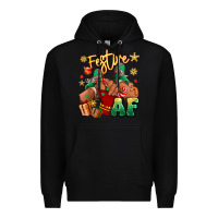Black festive af christmas black girl children sneakers Premium Hoodie - RanaPortraitStore