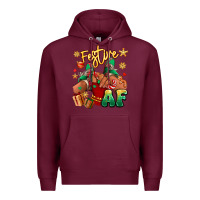 Burgundy festive af christmas black girl children sneakers Premium Hoodie - RanaPortraitStore