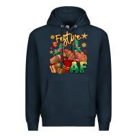 Navy festive af christmas black girl children sneakers Premium Hoodie - RanaPortraitStore