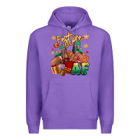 Purple festive af christmas black girl children sneakers Premium Hoodie - RanaPortraitStore