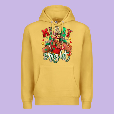 Premium Hoodie merry and bright black kid sneakers