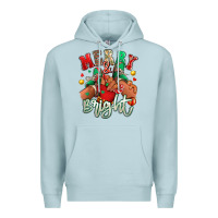 Blue Mist merry and bright black kid sneakers Premium Hoodie - RanaPortraitStore