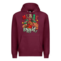 Burgundy merry and bright black kid sneakers Premium Hoodie - RanaPortraitStore