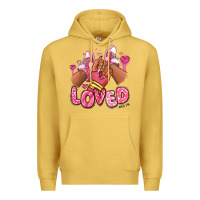 Antique Gold loved valentine's day afro girl sneakers Premium Hoodie - RanaPortraitStore