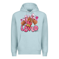 Blue Mist loved valentine's day afro girl sneakers Premium Hoodie - RanaPortraitStore