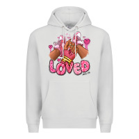 Dove Grey loved valentine's day afro girl sneakers Premium Hoodie - RanaPortraitStore