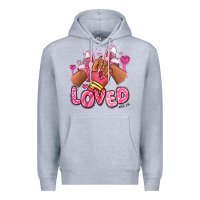 Heather Grey loved valentine's day afro girl sneakers Premium Hoodie - RanaPortraitStore