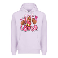 Lilac loved valentine's day afro girl sneakers Premium Hoodie - RanaPortraitStore