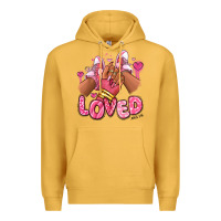 Mustard loved valentine's day afro girl sneakers Premium Hoodie - RanaPortraitStore