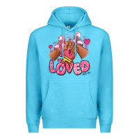 Ocean Blue loved valentine's day afro girl sneakers Premium Hoodie - RanaPortraitStore