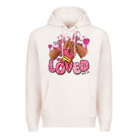 Pale Pink loved valentine's day afro girl sneakers Premium Hoodie - RanaPortraitStore