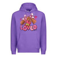 Purple loved valentine's day afro girl sneakers Premium Hoodie - RanaPortraitStore
