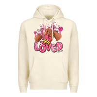 Sandshell loved valentine's day afro girl sneakers Premium Hoodie - RanaPortraitStore