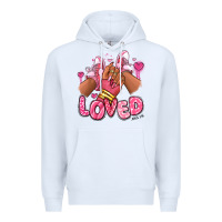 White loved valentine's day afro girl sneakers Premium Hoodie - RanaPortraitStore