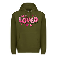 Army Green loved valentines day Premium Hoodie - RanaPortraitStore