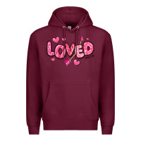 Burgundy loved valentines day Premium Hoodie - RanaPortraitStore