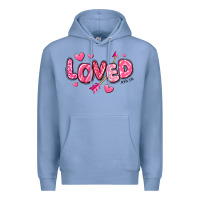Colony Blue loved valentines day Premium Hoodie - RanaPortraitStore
