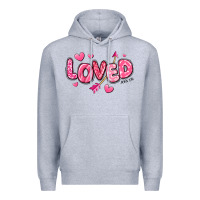 Heather Grey loved valentines day Premium Hoodie - RanaPortraitStore