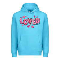Ocean Blue loved valentines day Premium Hoodie - RanaPortraitStore