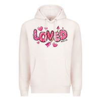 Pale Pink loved valentines day Premium Hoodie - RanaPortraitStore