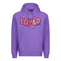 Purple loved valentines day Premium Hoodie - RanaPortraitStore