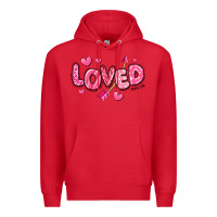Red loved valentines day Premium Hoodie - RanaPortraitStore