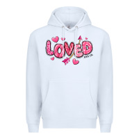 White loved valentines day Premium Hoodie - RanaPortraitStore