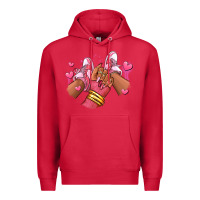 Cardinal valentines day afro girl sneakers Premium Hoodie - RanaPortraitStore