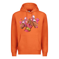 Carrot valentines day afro girl sneakers Premium Hoodie - RanaPortraitStore