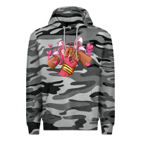 Slate Camo valentines day afro girl sneakers Premium Hoodie - RanaPortraitStore