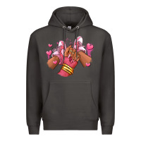 Smoke valentines day afro girl sneakers Premium Hoodie - RanaPortraitStore