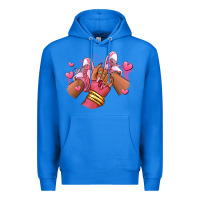 True Royal valentines day afro girl sneakers Premium Hoodie - RanaPortraitStore