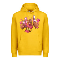 Lemon valentines day afro girl sneakers Premium Hoodie - RanaPortraitStore