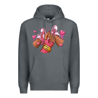 Rock valentines day afro girl sneakers Premium Hoodie - RanaPortraitStore