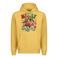 Antique Gold merry and bright caucasian girl sneakers Premium Hoodie - RanaPortraitStore